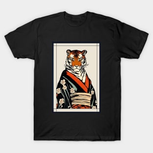 Royal tiger Japanese with kimono vintage T-Shirt